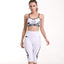 Printed Cross Strap Bra Pants Yoga Set