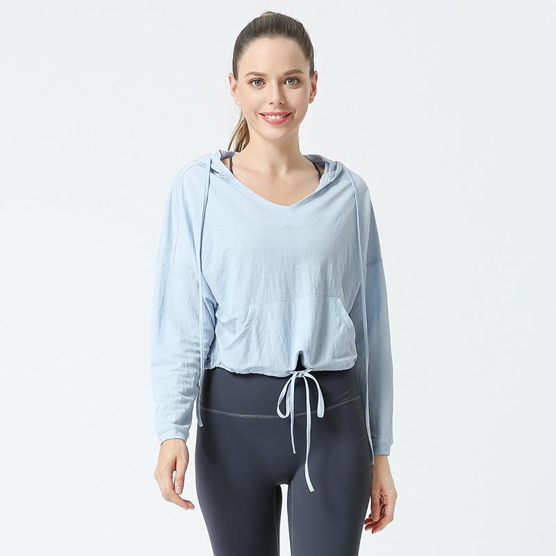 Solid Color Loose Casual Yoga Blouse