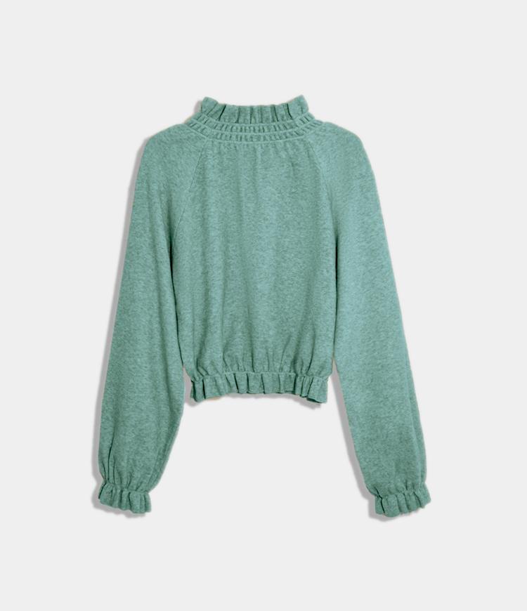 Solid Color Cropped Sweater