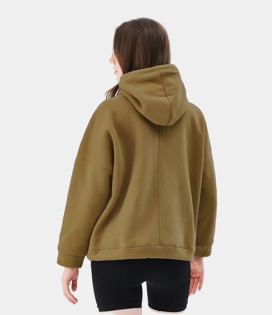 Drawstring Solid Color Hoodie