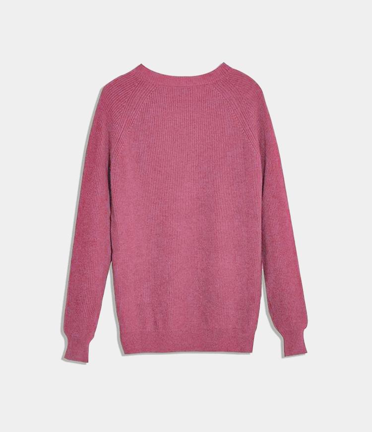 Solid Color Round Neck Sweater