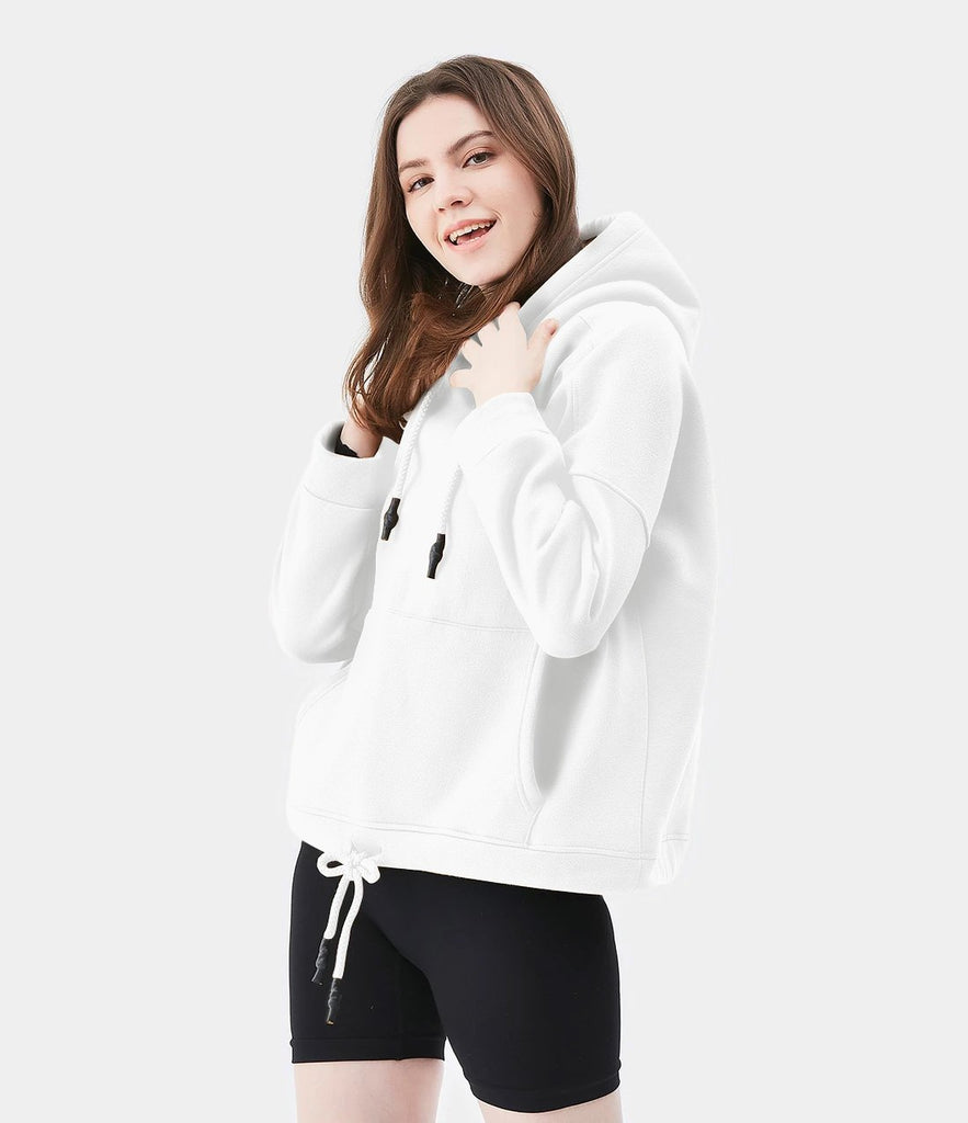 Drawstring Solid Color Hoodie