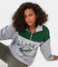 Half Zip Location Print Pullover Sweatshirt